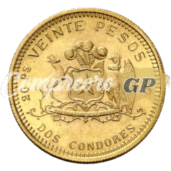 Moneda Condor Chileno 20 pesos 21K varios años