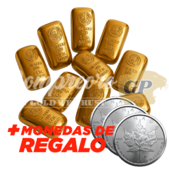 Pack 10 Lingotes de ORO 24K 1 onza.
